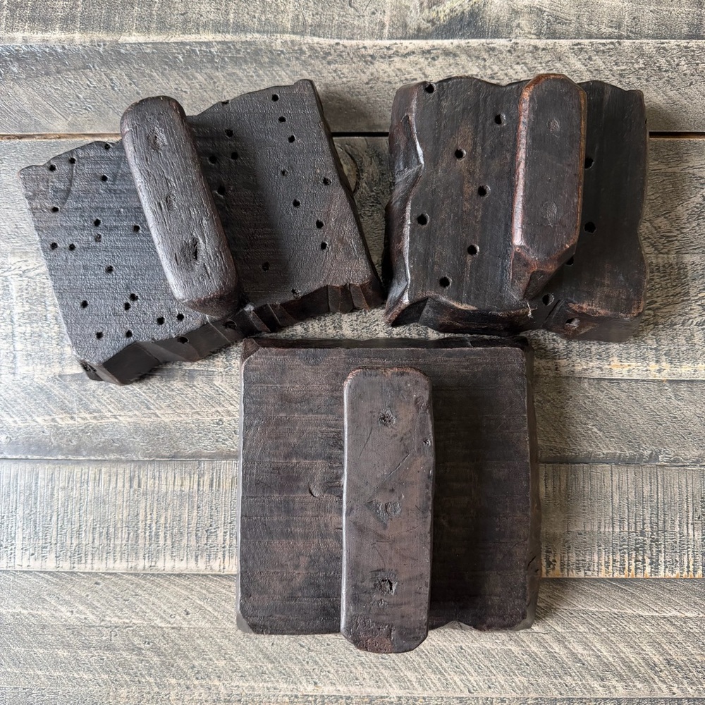 Antique Hand Carved Wooden Printing Blocks - Picture 6 of 14